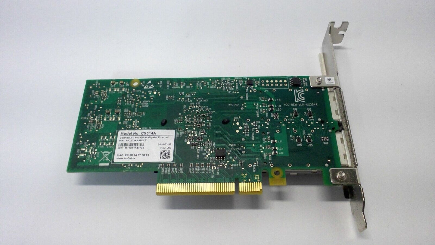 Mellanox ConnectX-3 CX314A 40GB Dual Port QSFP+ PCI-E Network Card MCX314A-BCCT