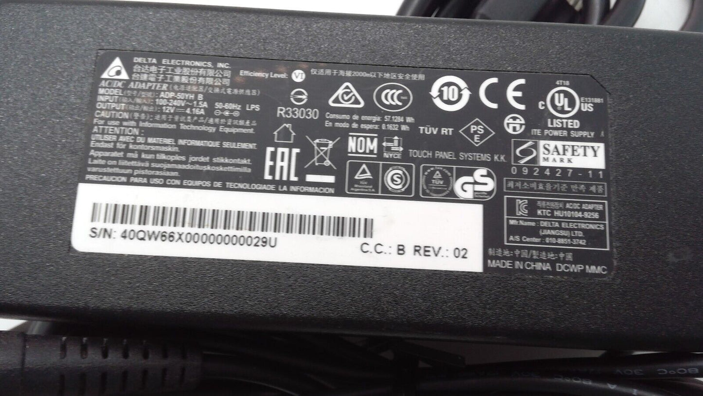 Genuine Delta ADP-50YH B AC Adapter 12V 4.16A 50W Power Supply Tip 5.5 mm