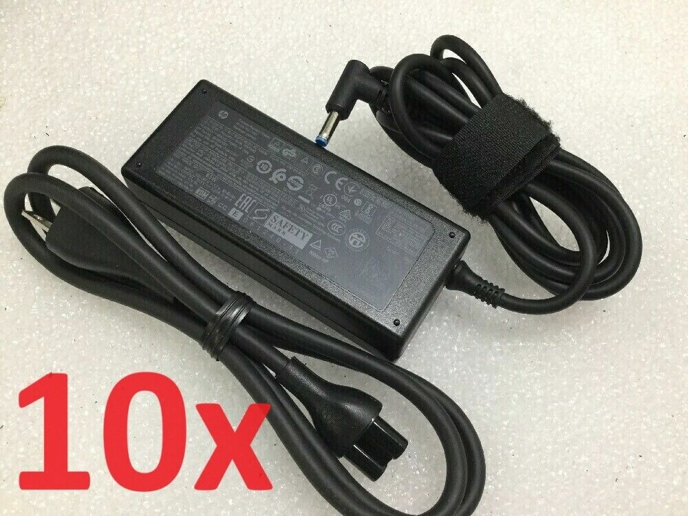 Lot of 10 - HP 65W Blue tip AC Adapter PPP009C 710412-001 714657-001 (4.5mm)