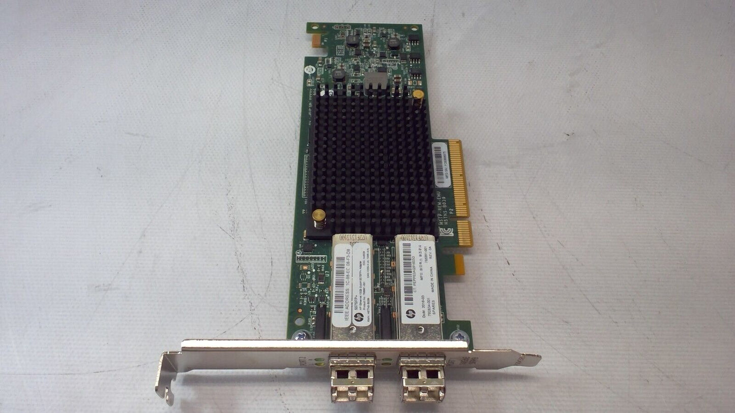 HP 792834-001 2-Port 10Gb SFP+ PCI-E 3.0 x8 Ethernet Adapter 788991-001 557SFP+