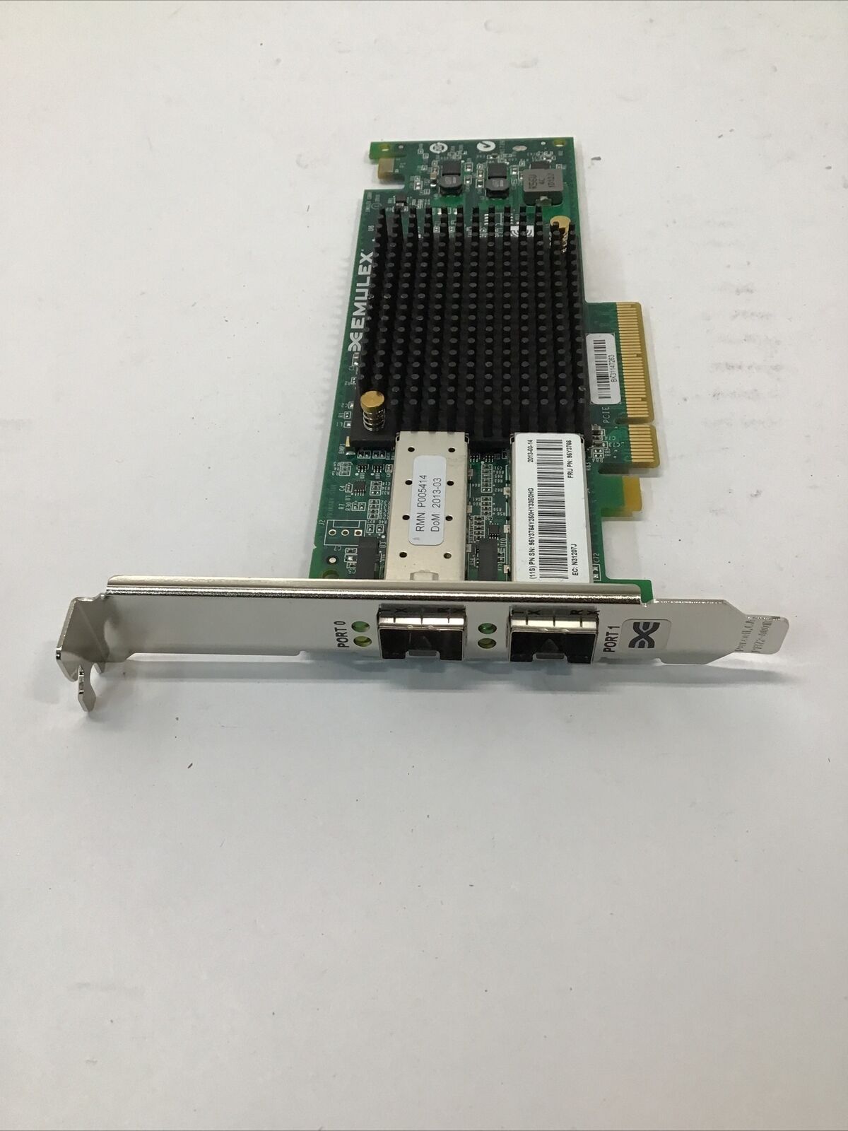 Emulex IBM 96Y3766 2-Port 10GB SFP+ Ethernet Card PCI-e P005414 95Y3764 49Y7952