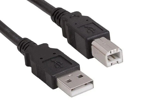 Lot of 10 - USB A to B Zebra HP Brother Canon Epson Devices Printer Cable 5 ft.