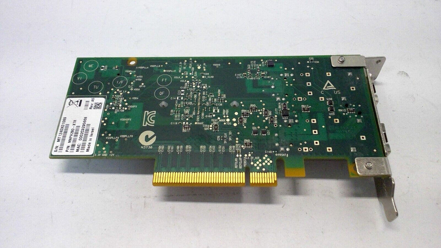 Mellanox ConnectX-2 Dual Port 10GB SFP+ Gigabit Network PCI-E MNPH29D-XTR LP