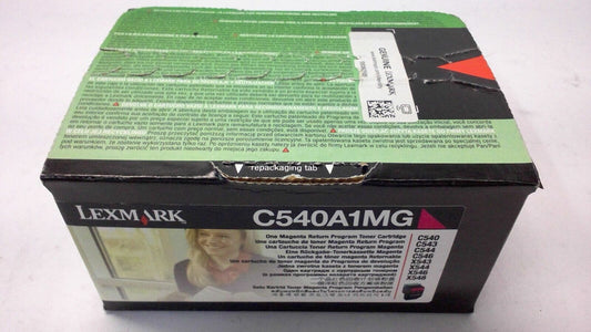 Genuine Lexmark C540A1MG One Magenta Return Program Toner Cartridge New