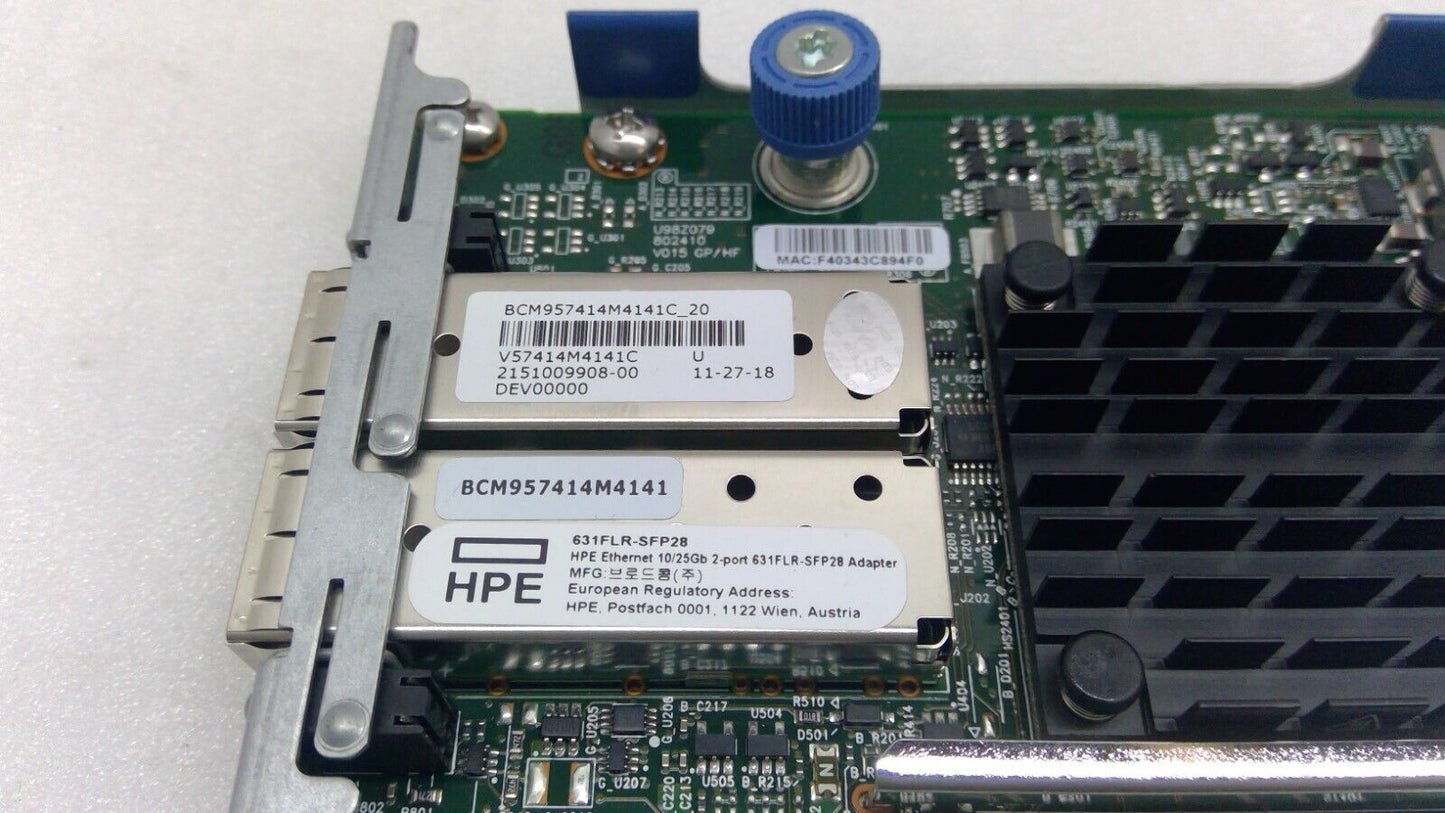 HPE Ethernet 10/25Gb 2-Port 631FLR-SFP28 Network Adapter 817707-001 840133-001