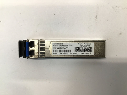 ERICSSON - RDH 102 65/3 SFP+ 10G-LR 1310nm 10km SFP+ 10GBASE-LR (RDH10265/3)