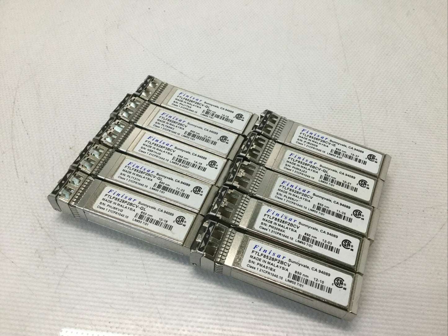 Finisar 8GB 850NM Fiber Channel SFP Transceivers FTLF8528P2BCV - Assorted