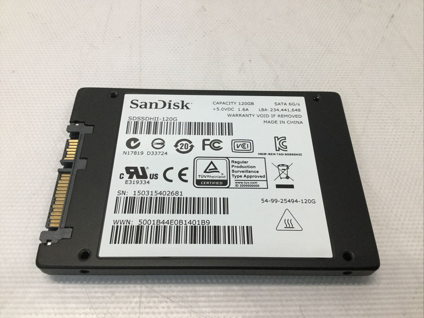 SanDisk Ultra II 120GB SSD 2.5" SATA III 6Gb/s SDSSDHII-120G Solid State Drive