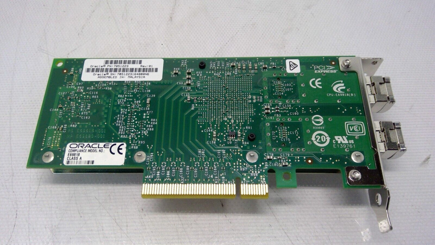 ORACLE Intel 7051223 (Low Profile) Dual Port 10GB E69818 PCI-E Network Card