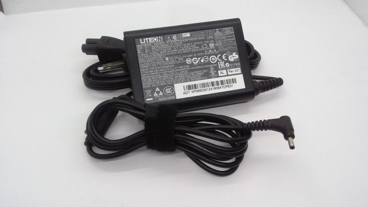 Genuine 65W Liteon AC Adapter PA-1650-80 19V 3.42A 3.0*1.1mm w/Power Cord