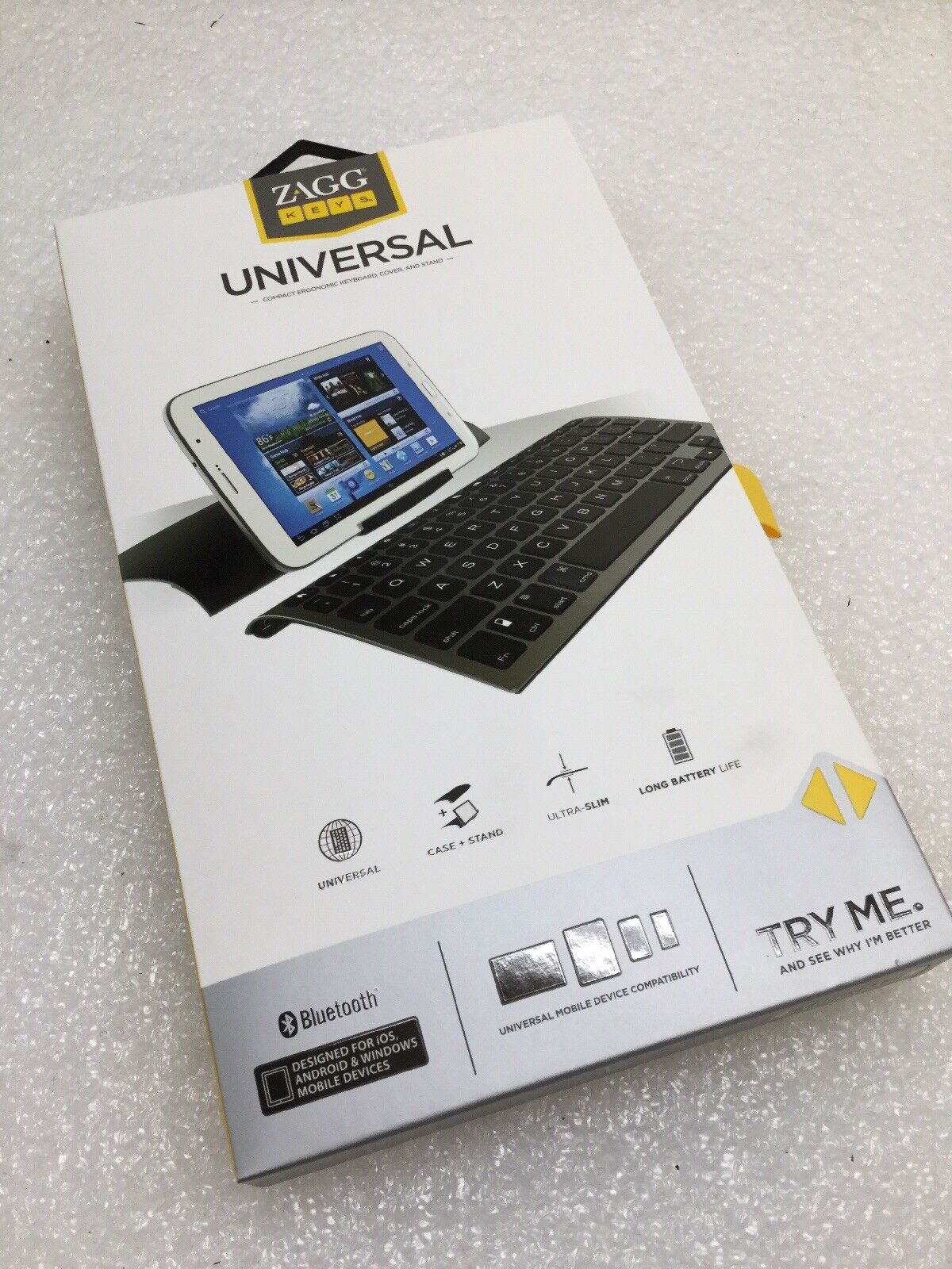 ZAGGkeys Case Universal Wireless Keyboard for iPad SamSung Smartphones Tablets