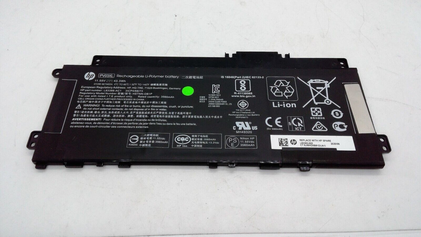 Genuine PV03XL Battery For HP Pavilion 13 14 X360 L83388 HSTNN-OB1P 43.3Wh