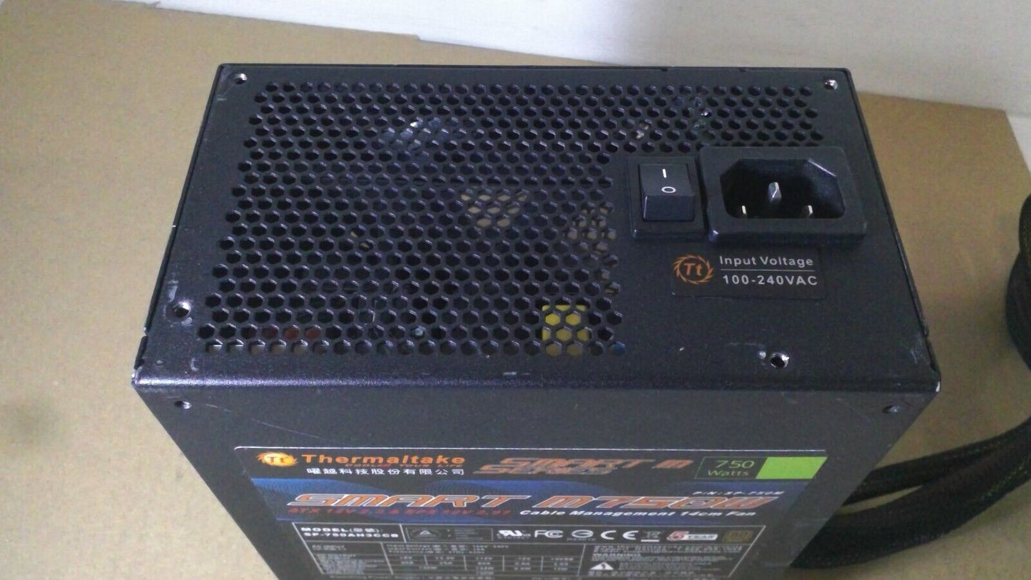 Thermaltake SMART M M750W ATX PSU Power Supply, Semi Modular 80+ Bronze