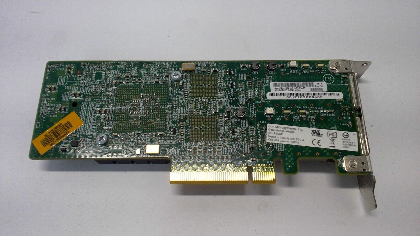 Sun Oracle 10Gb Dual-Port XFP NIC Adapter 5017283-09 ATLS2XGF Multithreaded L/P