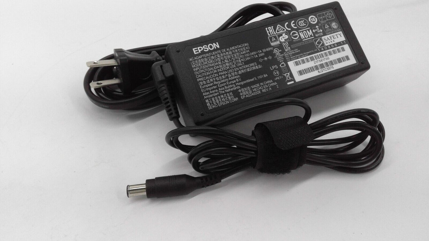 Genuine AC Power Supply Adapter Charger Epson A461H  24V  1A 24W   W/Cord