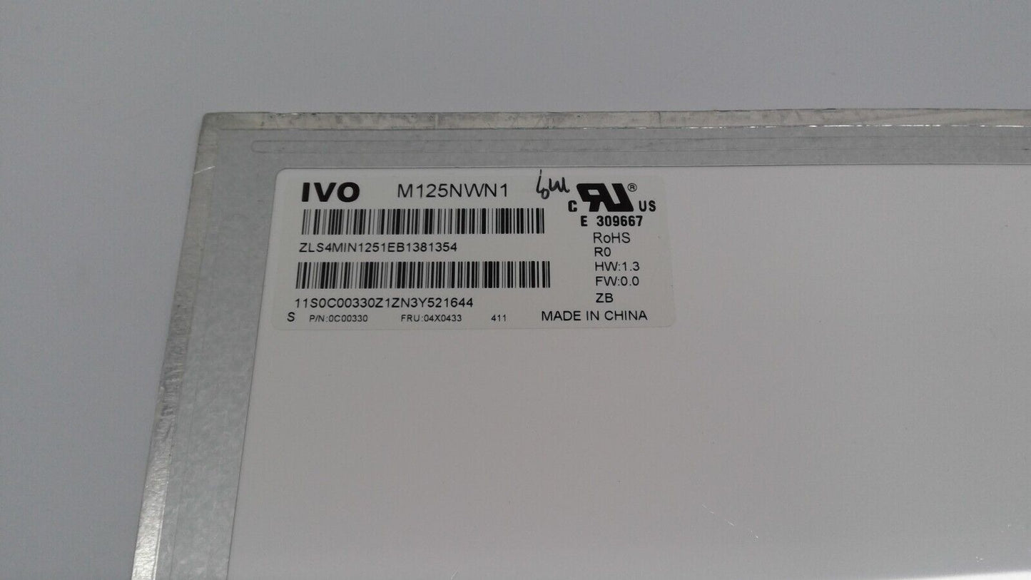 IVO M125NWN1 12.5" 30 pin HD TN 60HZ 30-PIN Matte Laptop LCD Screen