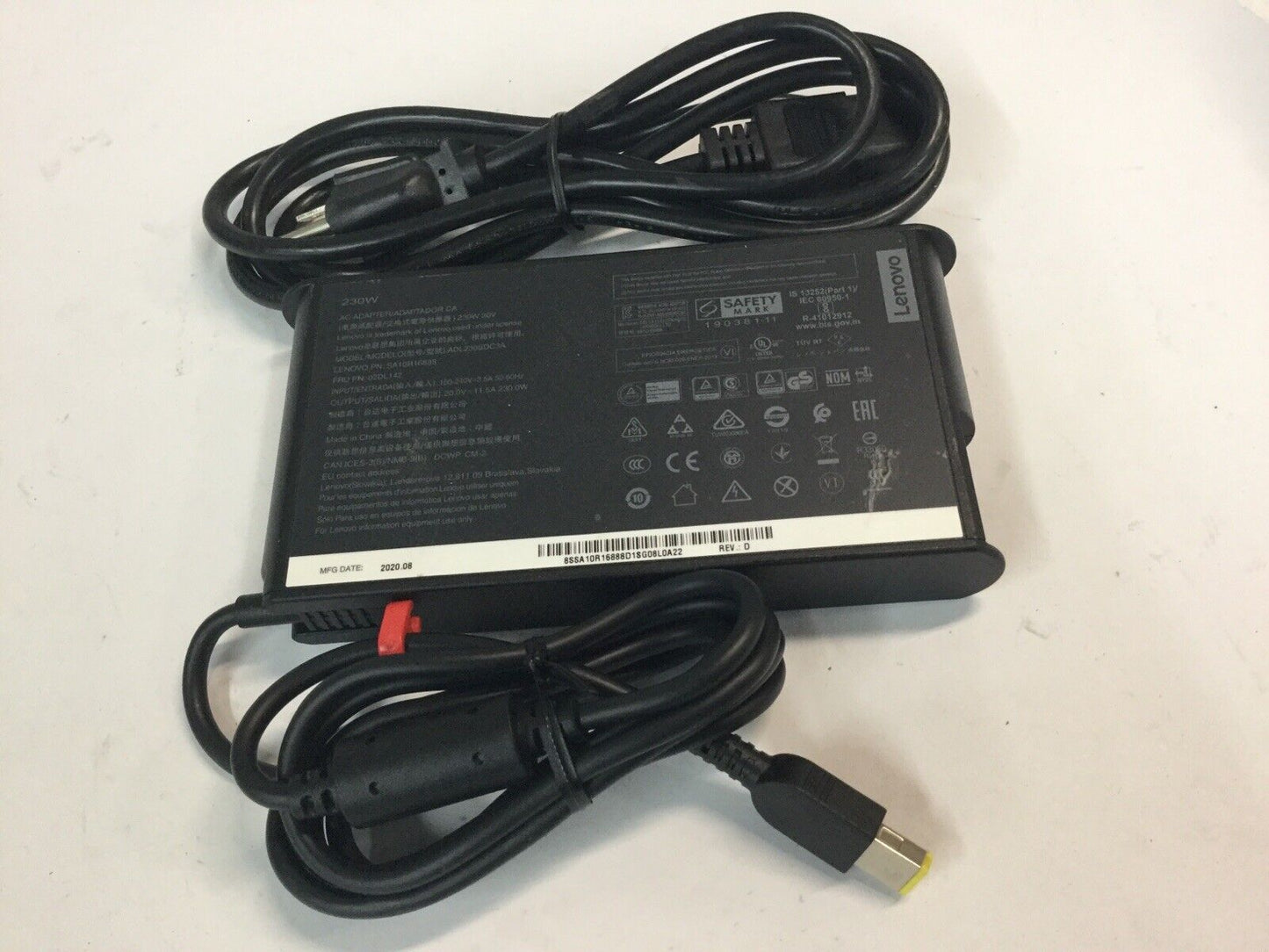 Original Lenovo 230W 20V AC Adapter ADL230SDC3A SA10R16888 02DL142 ThinkPad