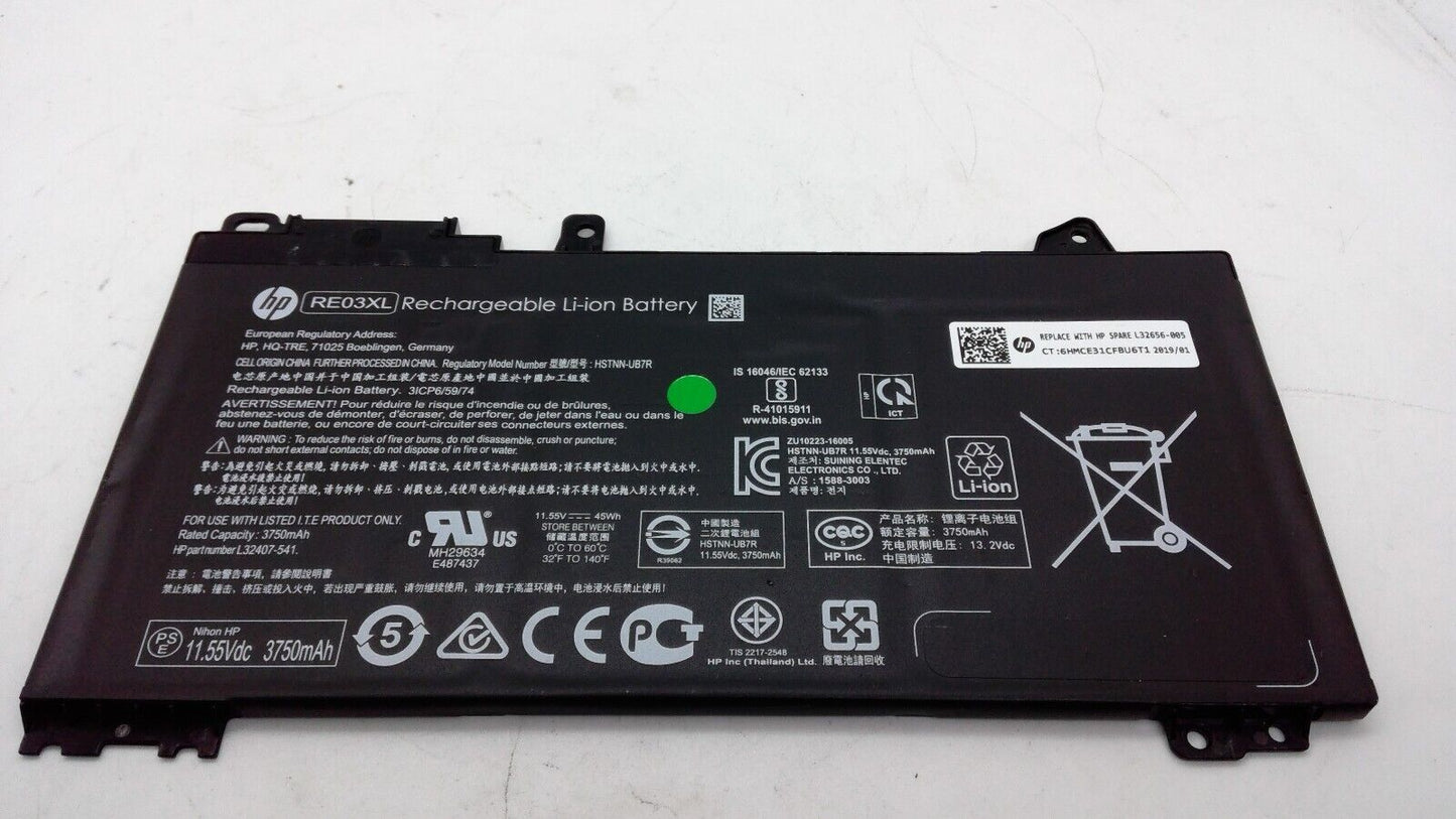 Genuine RE03XL Battery for HP ProBook 430 440 445 450 455R G6 L32656-005