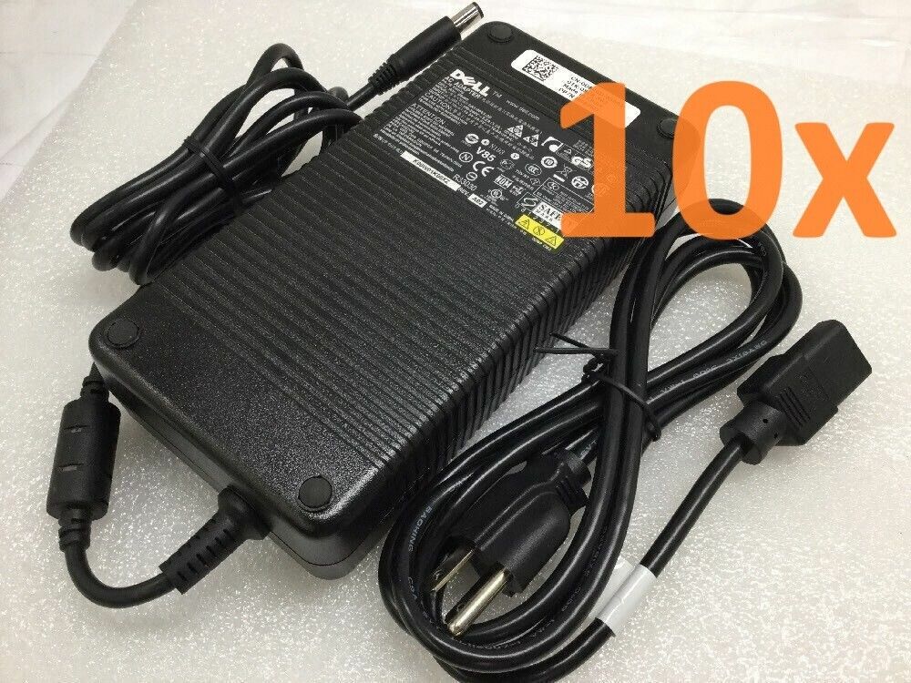 Lot of 10 - DELL 210W AC Adapter for Dell Precision Alienware - 7.4mm tip