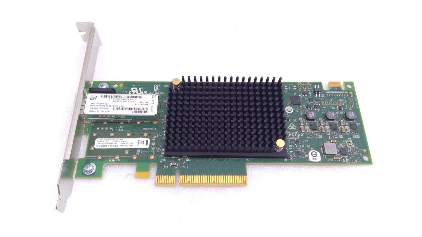 HPE Q0L13A SN1200E 16Gb 1 Port Fibre Channel HBA 870001-001 High Profile