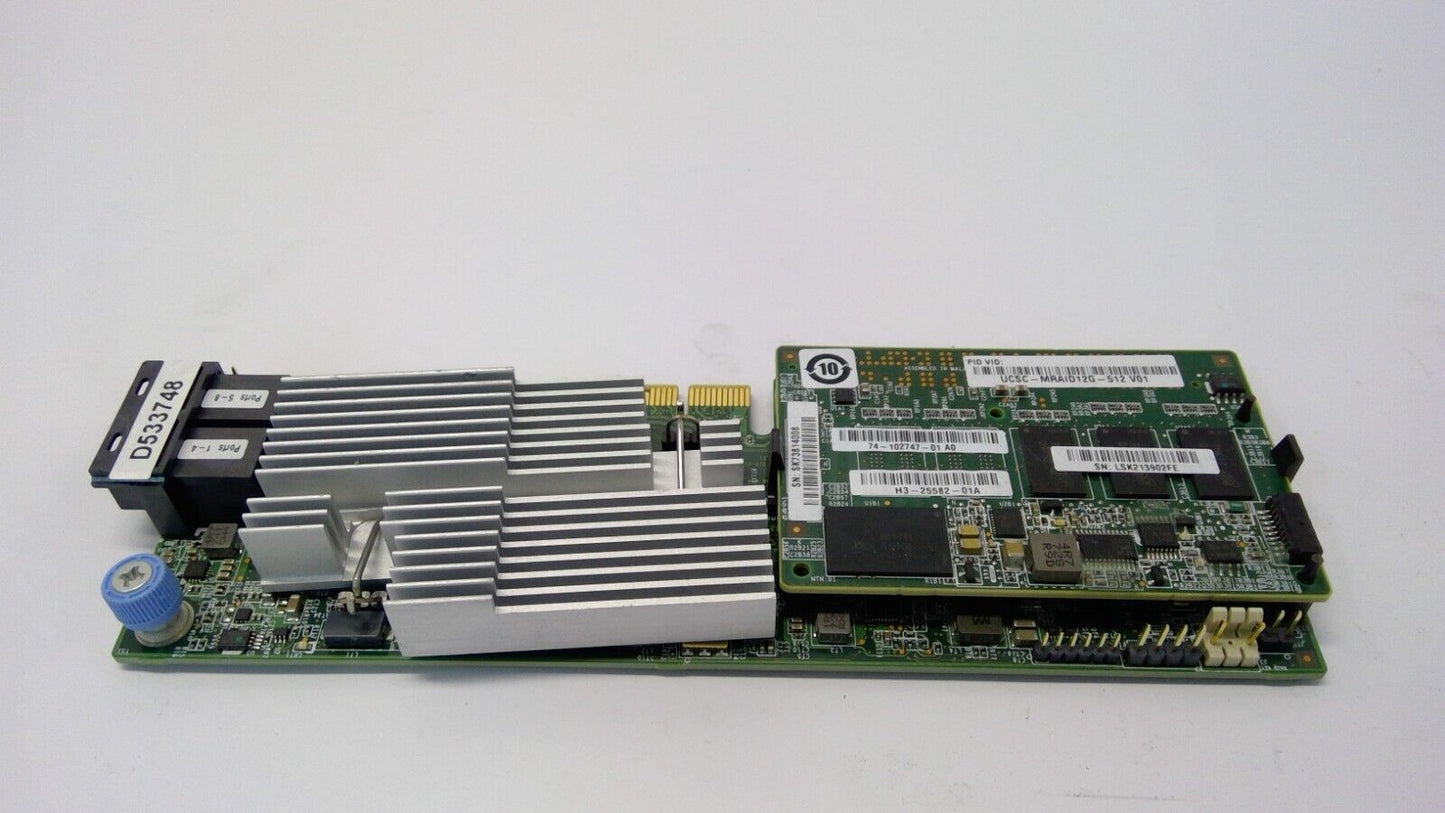 Cisco UCSC-MRAID12G-512MB12Gb/s SAS RAID Controller 74-102747-01 card