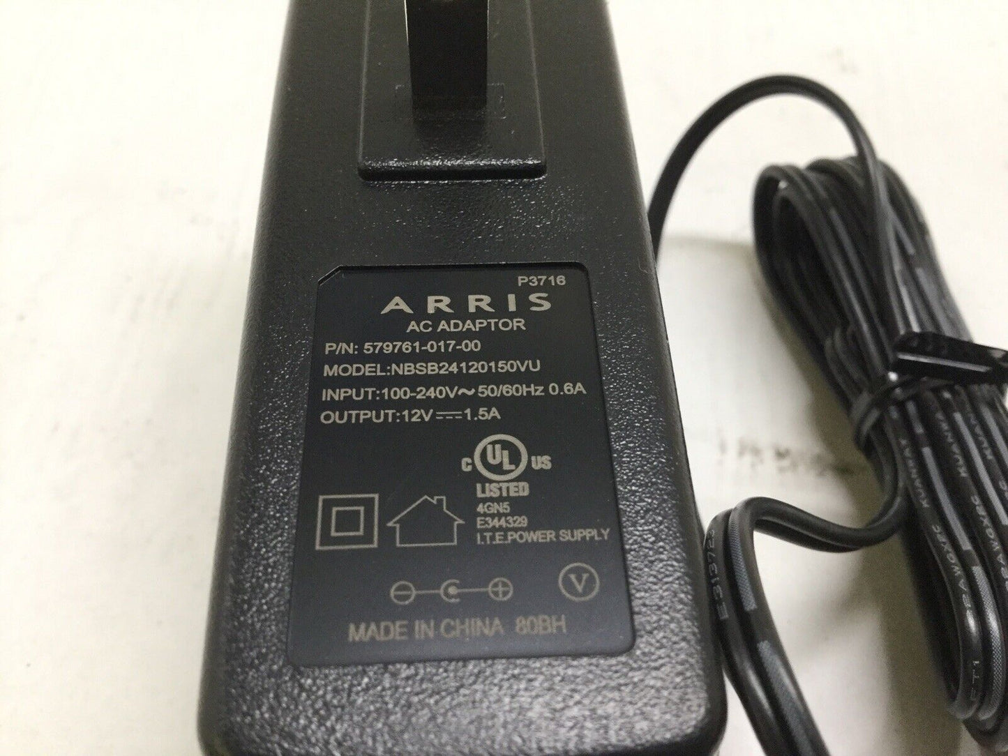 Arris Motorola AC Adapter 12 V 1.5A 579761-017-00 Power Supply Charger