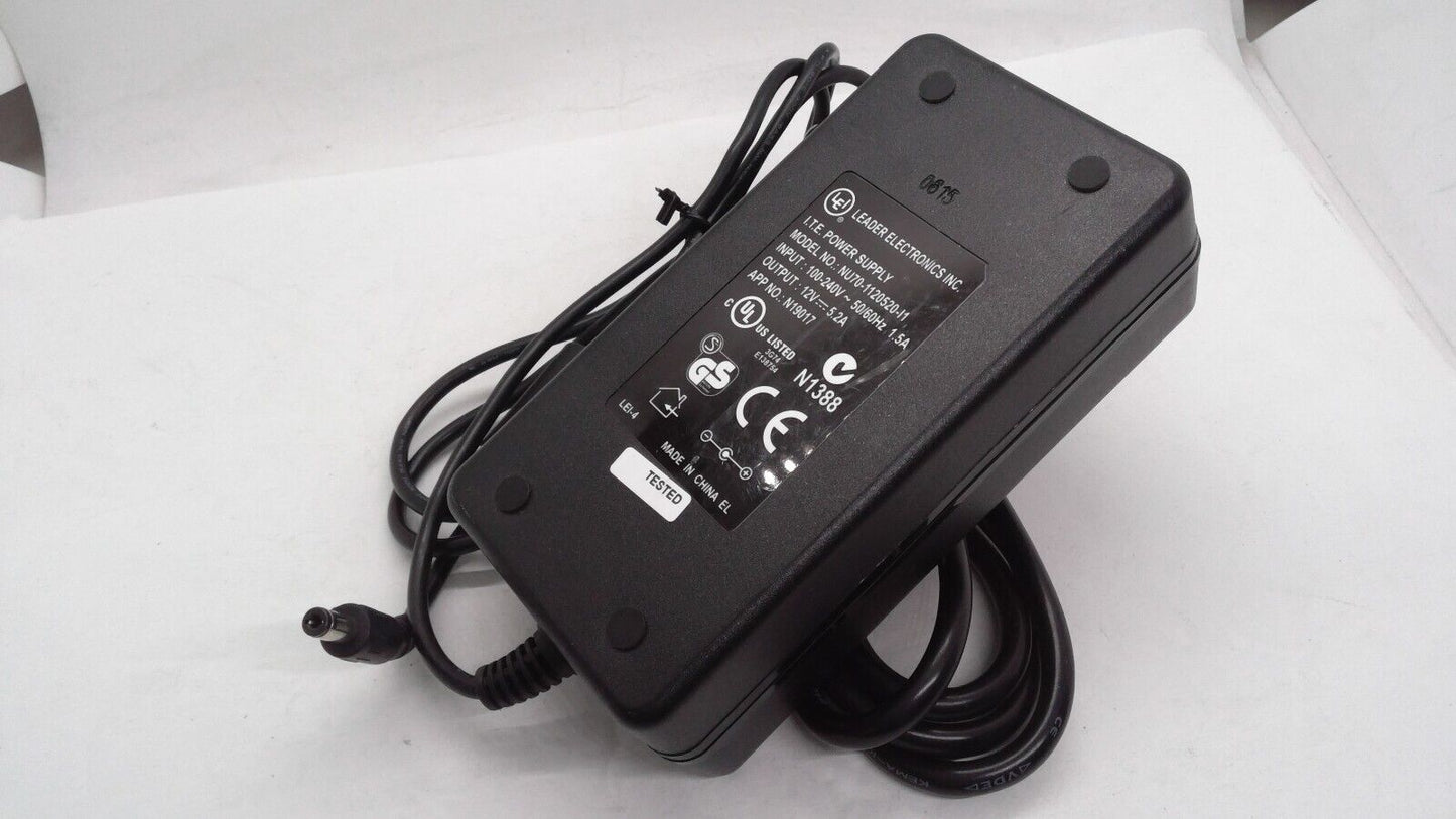 Genuine LEI NU70-1120520-I1 AC/DC Power Supply Adapter 12V 5.2A 62W OEM w/PC