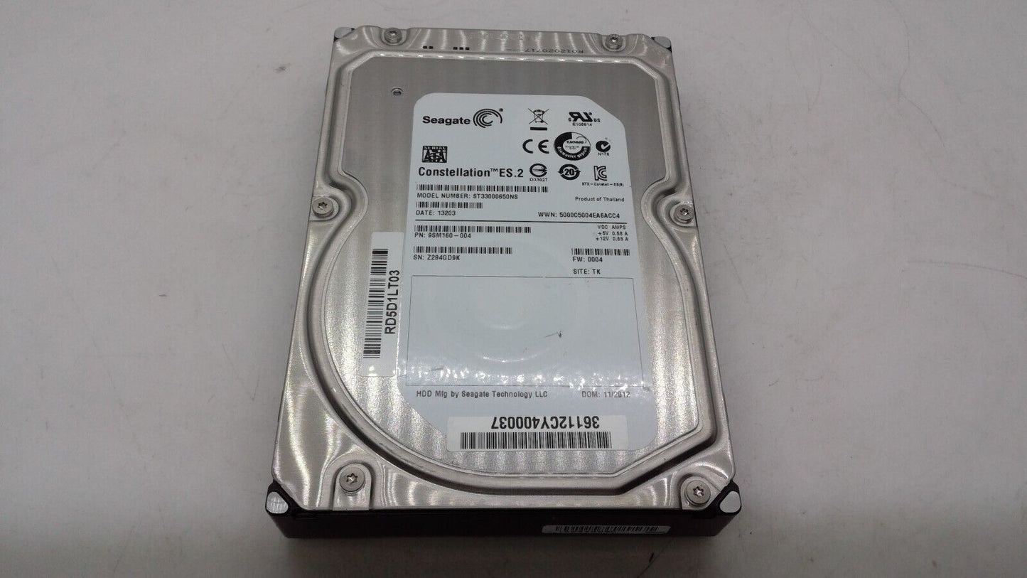 Seagate 3.5" Constellation ES.2 ST33000650NS 3TB 7200 RPM SATA HDD