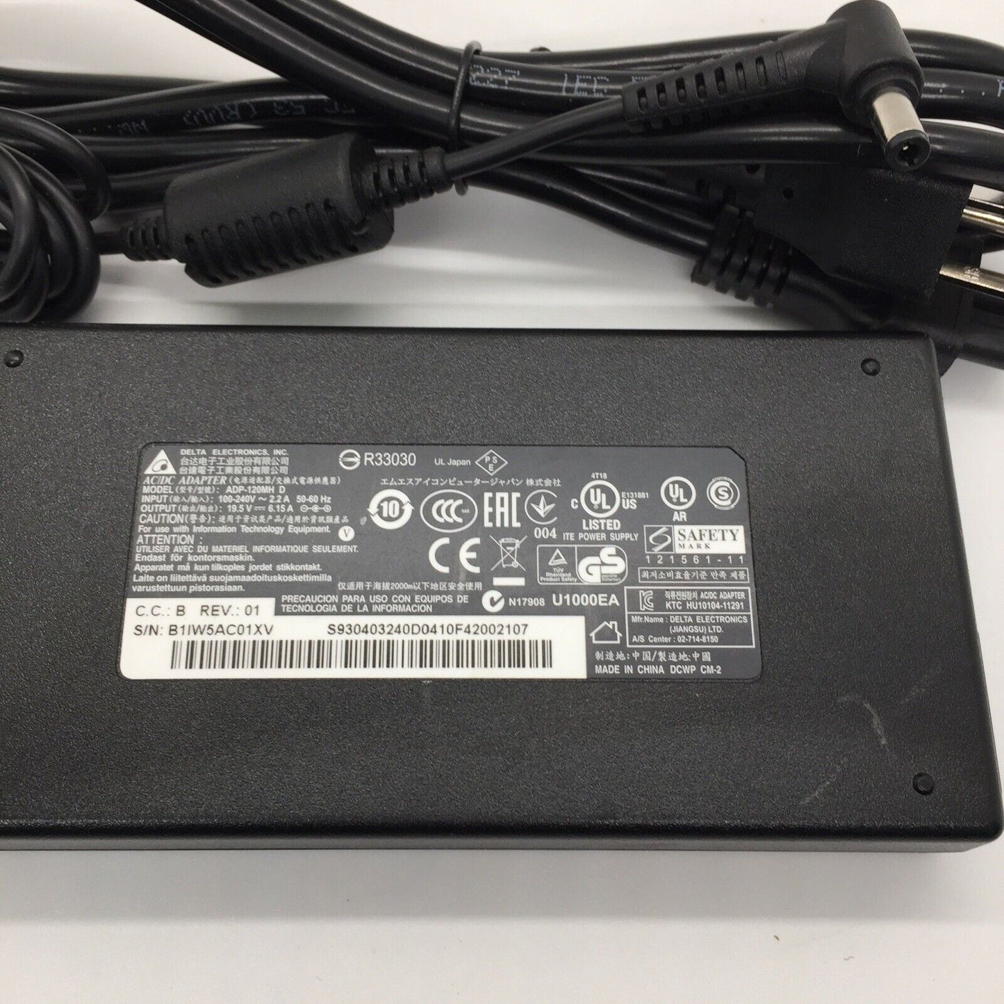 Genuine Delta 19.5V 6.15A 120W ADP-120MH D For MSi GP62 7RD-285US OEM AC Adapter