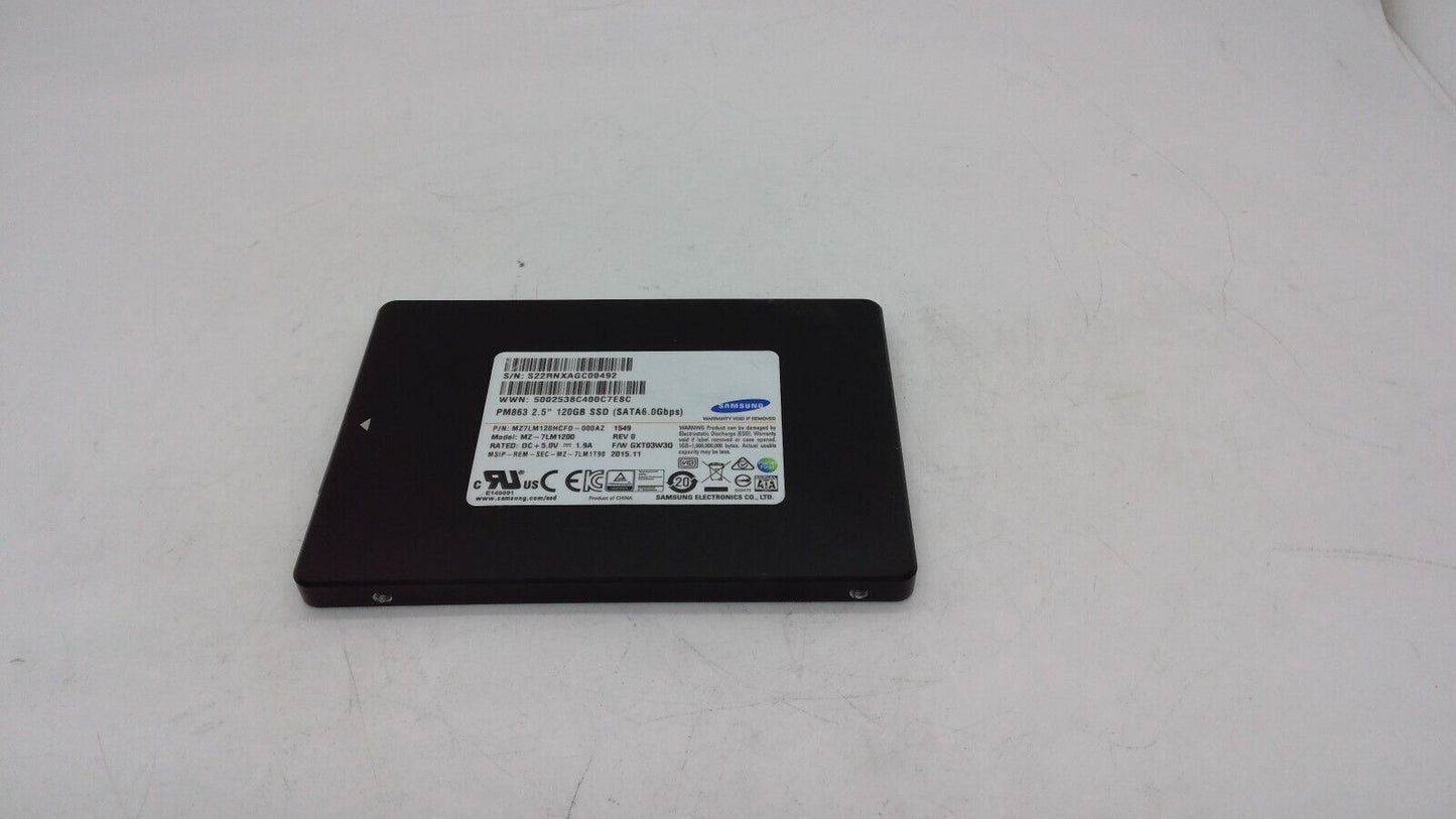 Samsung PM863 MZ-7LM1200 2.5" SATA 120GB SSD 6Gb/s SATA Solid State Drive