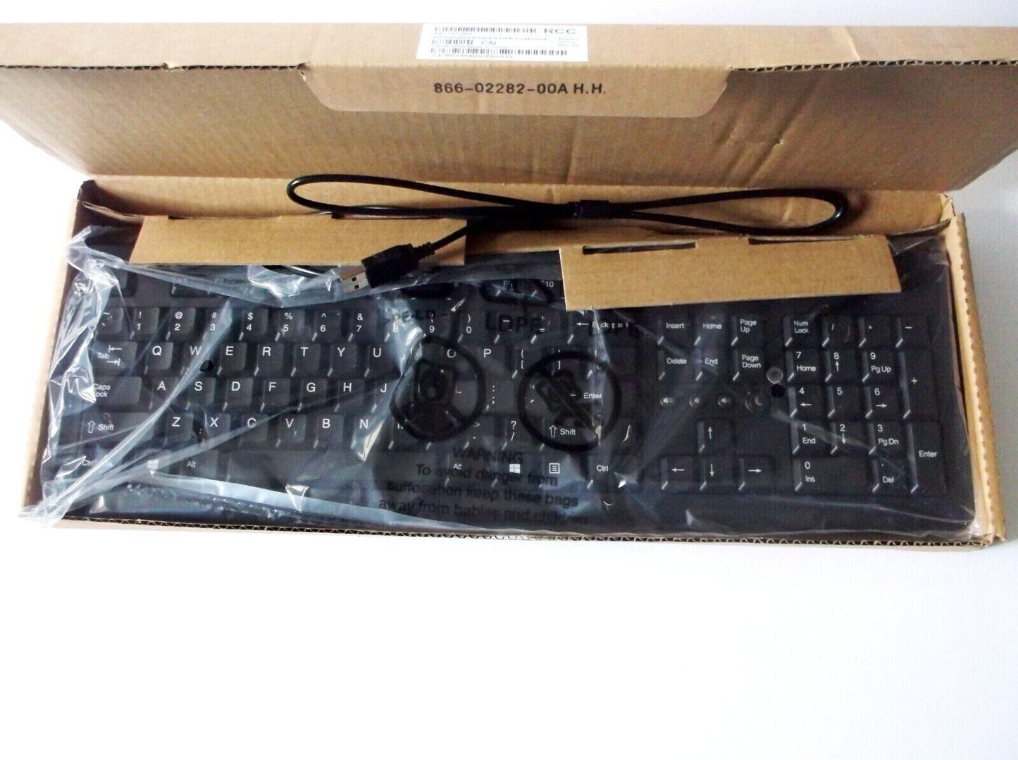 Lot of 10 - NEW HP SK-2086 WIRED USB FULL STANDARD DESKTOP KEYBOARD 697737-001