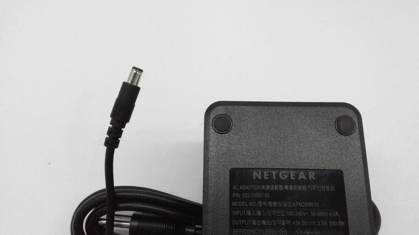 OEM Netgear 54V 3.7A KPM200R-VI AC Adapter for GS116LP/PP  PoE Gigabit Ethernet