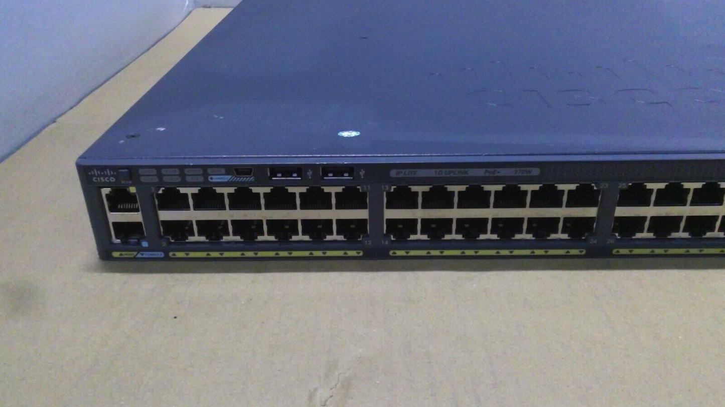 Cisco WS-C2960XR-48LPS-I 48-Port GigE 4x1G SFP  PoE+ Switch