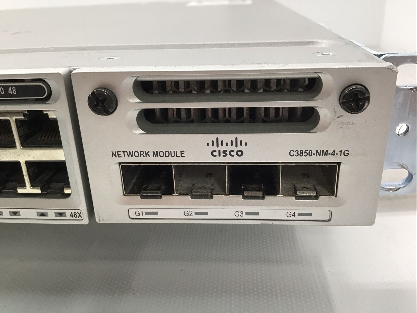 Cisco WS-C3850-48P-L 48-Port PoE+ Gigabit Network Switch w/ 1x PSU C3850-NM-4-1G