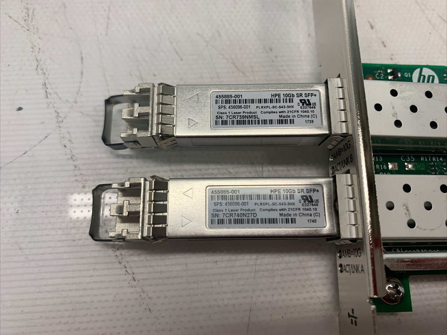 HP 560SFP+ 10GB 2-port Ethernet ADAPTER 669279-001 w/ (2) 10GB SFP+