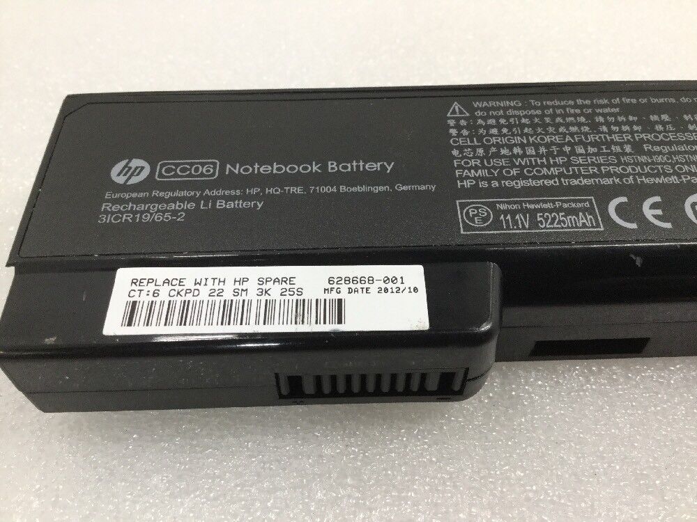 OEM HP CC06 Battery EliteBook 8460W 8460P 8560P 8470P ProBook 6560b 6460b 6360b