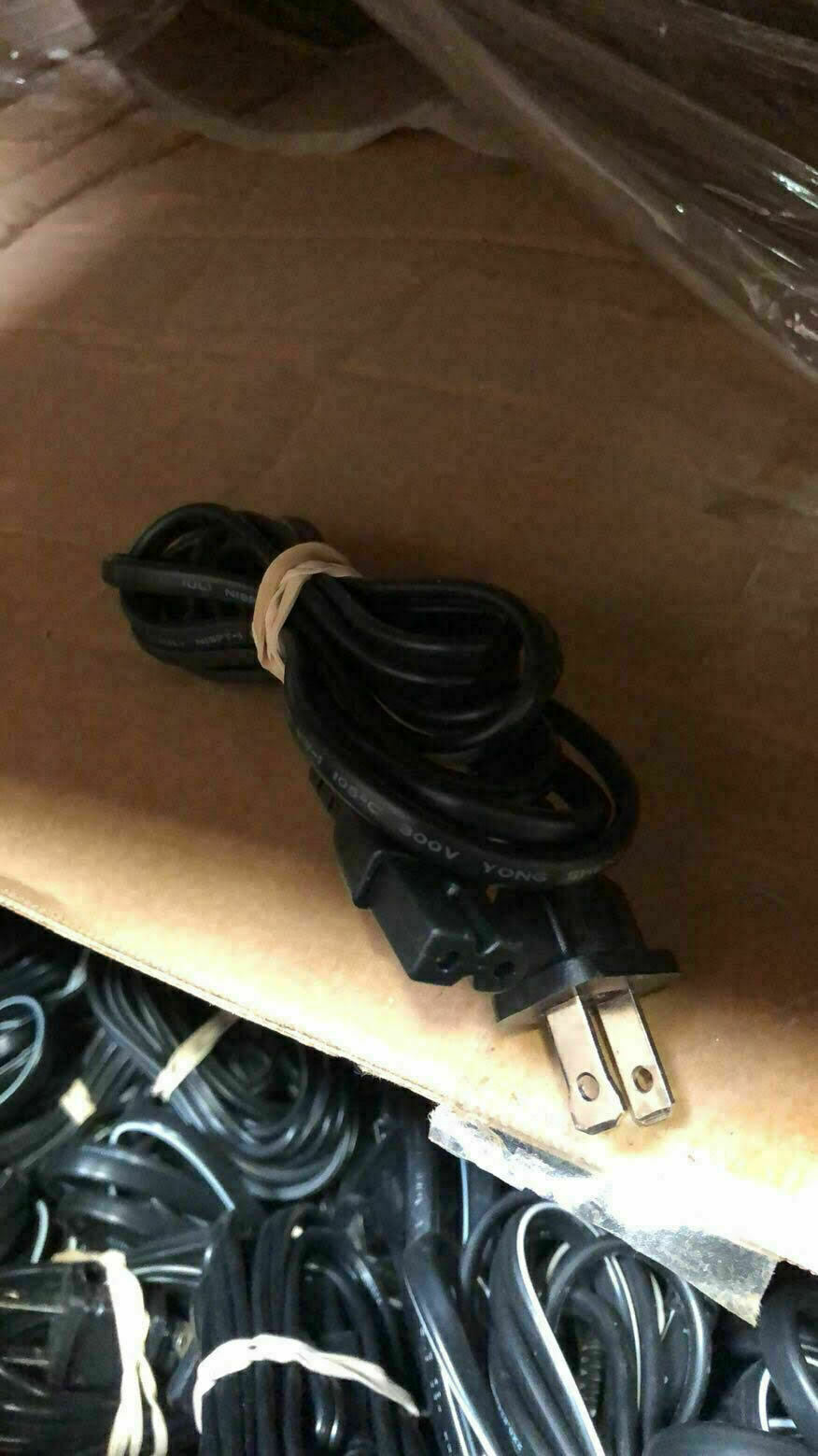 Lot (100) US 2 Prong Pin 6ft Polarized Power Cord Cable