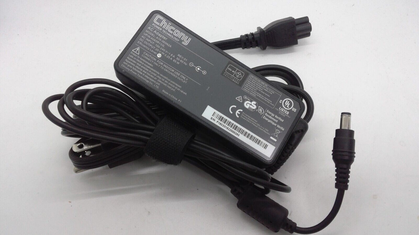 Genuine Chicony A16-065N2A Charger A065R133L AC Power Adapter 20V 3.25A w/Cord