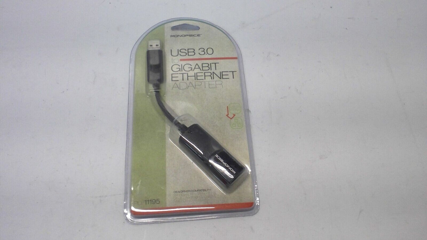 Monoprice USB 3.0 Type A to Gigabit RJ45 Ethernet Adapter - Part 11195