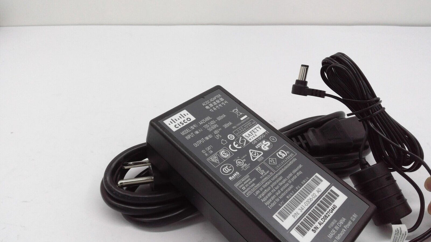 Cisco AA25480L AC Adapter Power Supply Cord Charger P/N:341-0306-02 48V 380mA