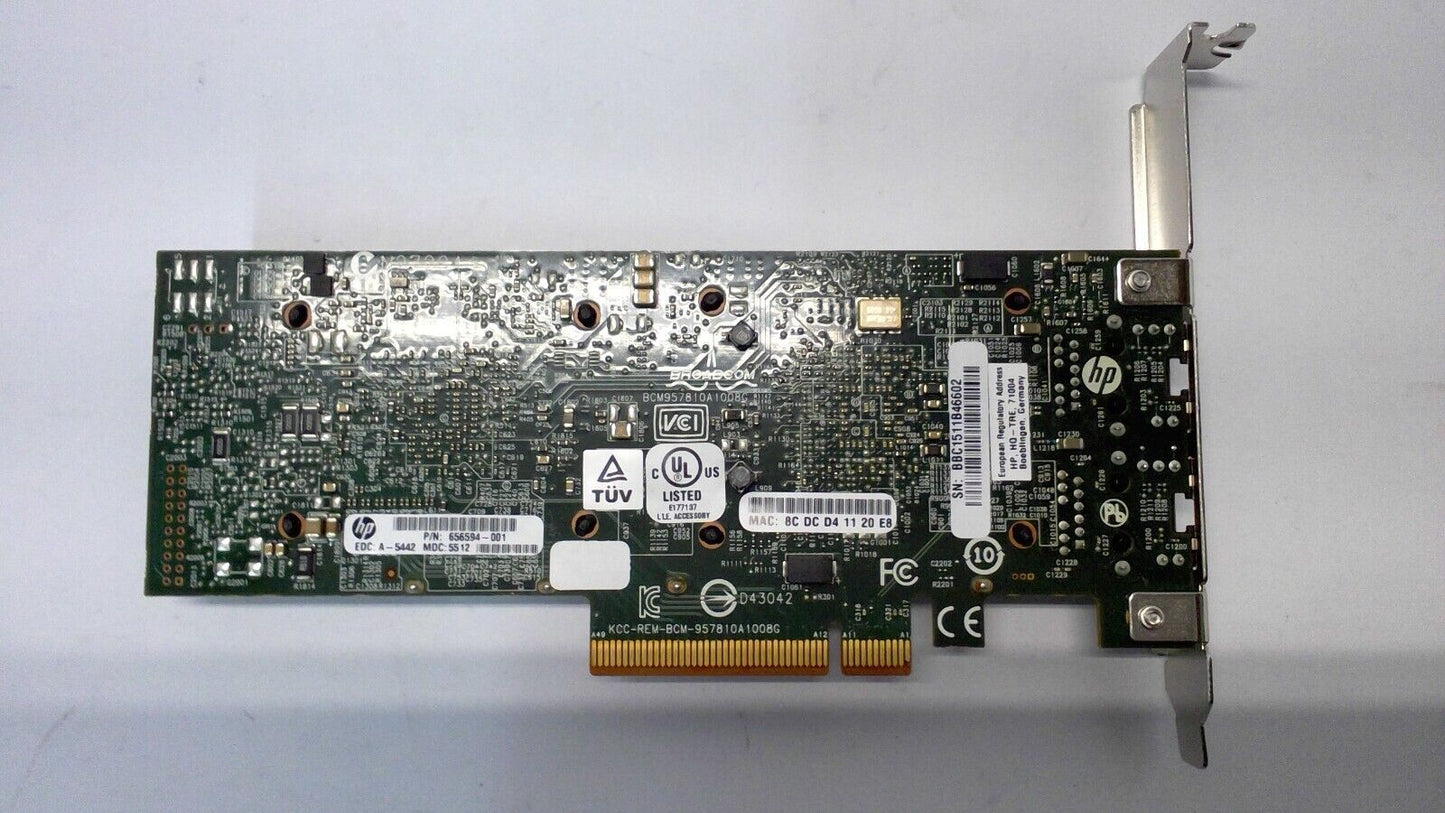 HP 10Gb 2 Port Ethernet RJ-45 530T Network Server Adapter Card PCIe High Profile