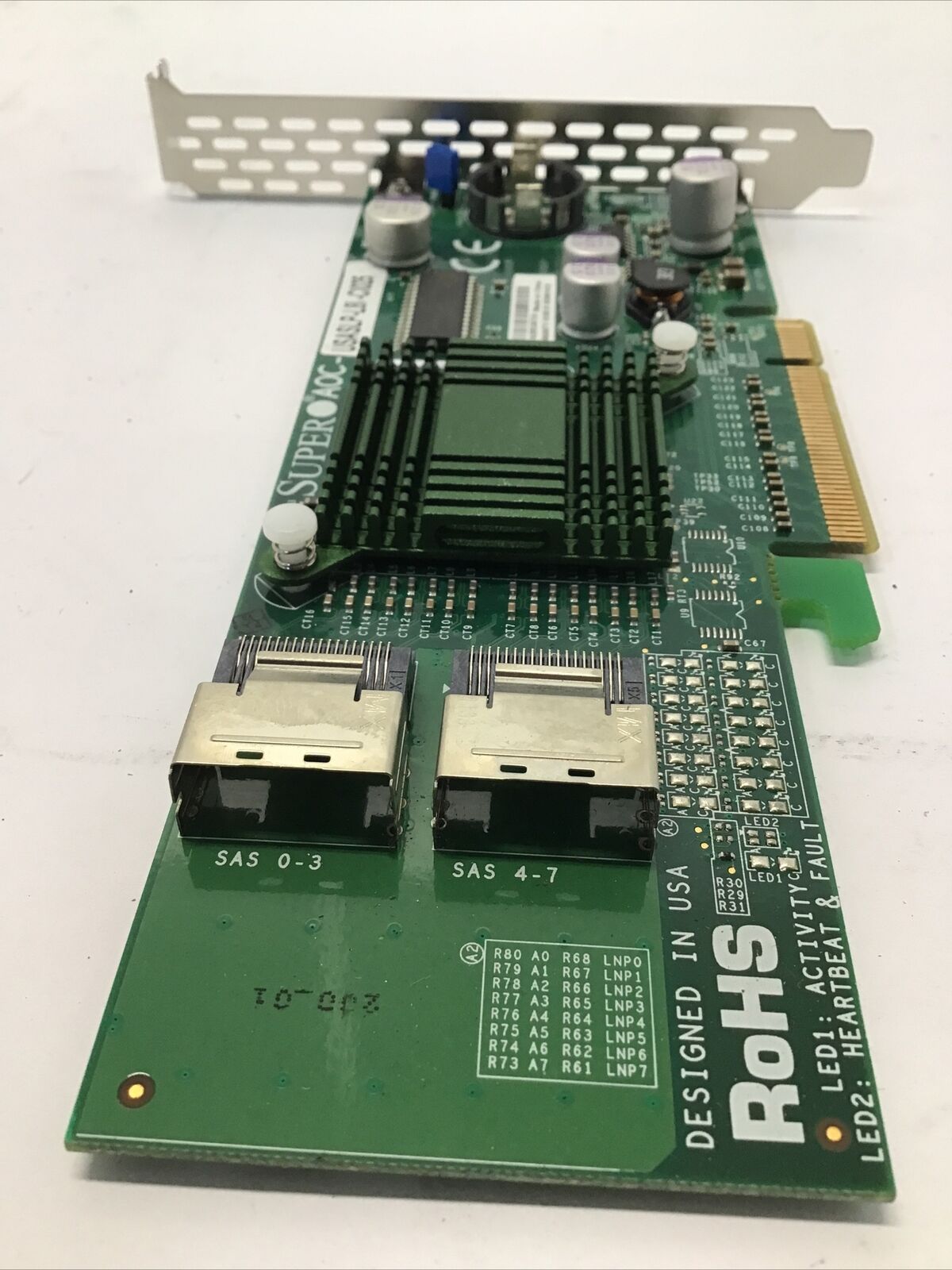 Supermicro AOC-USASLP-L8I PCI-Express 8 Ports SAS STGE IT mode HBA Card