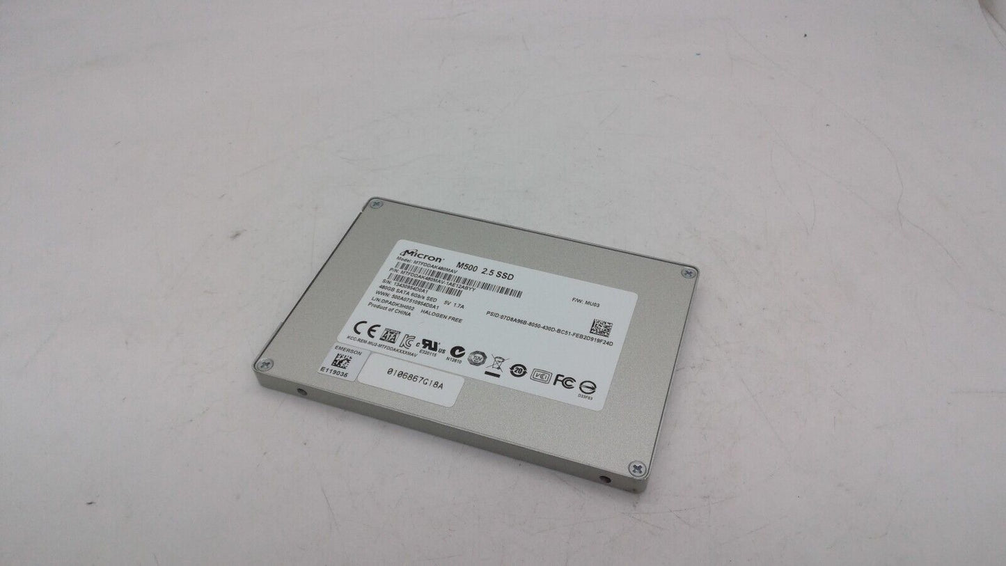 Micron M500 MTFDDAK480MAV-1AE12ABYY 480GB 6Gb/s SATA 2.5" SSD