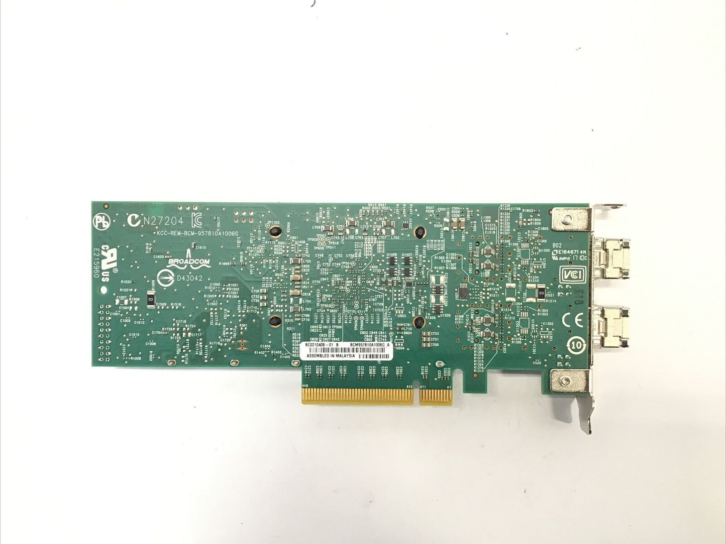 QLogic Broadcom Dual Port 10GB SFP+ Network Adapter Card BCM957810A1006G w/2 SFP